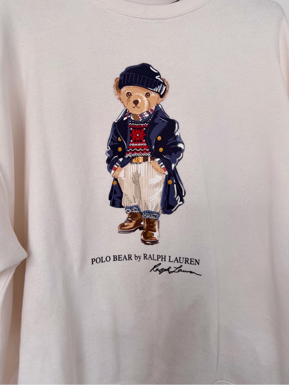 Polo by Ralph Lauren White Sweatshirt with Polo Bear Graphic